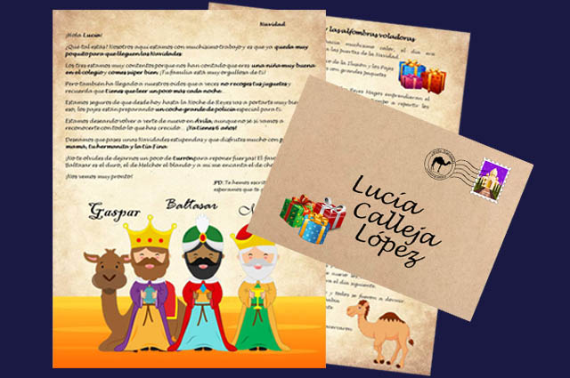 Comprar Carta Reyes Magos personalizada a los niños antes de Reyes