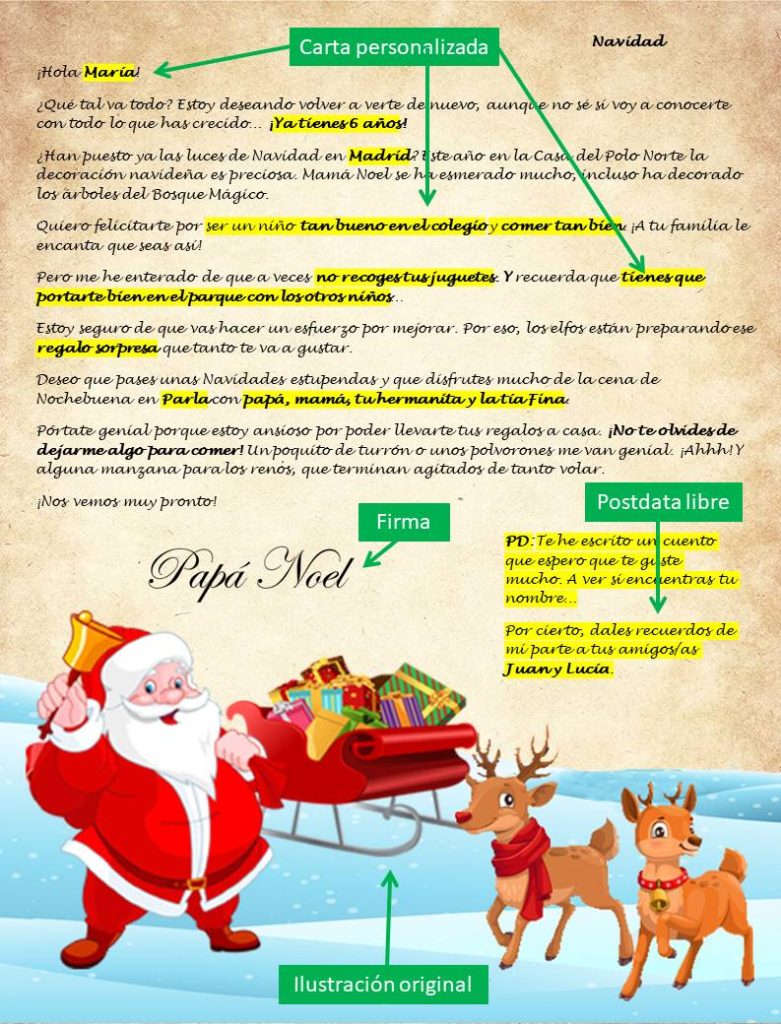 Comprar Carta de Papá Noel a los niños personalizada